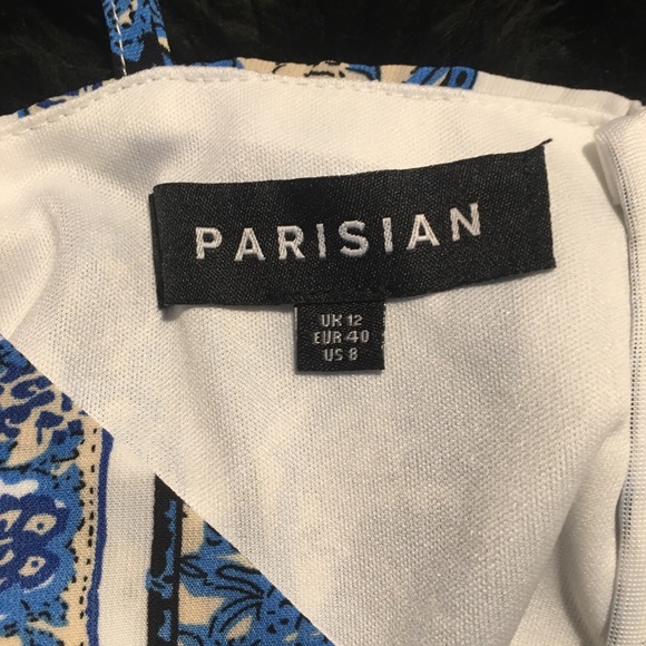 Size 12. Scarf print maxi dress with side slits - Picture 7 of 8